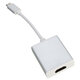 USB-C USB 3.1 Type C to HD 1080p HDTV Adapter Cable with Silver Aluminium Case