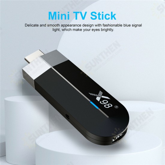 X98 S500 TV Stick Android 11.0 Amlogic S905Y4 Quad Core TV Box 2.4G&5G Dual WiFi Buletooth 4.X HDR10+ HD 4K AV1 TV Set-Top Box