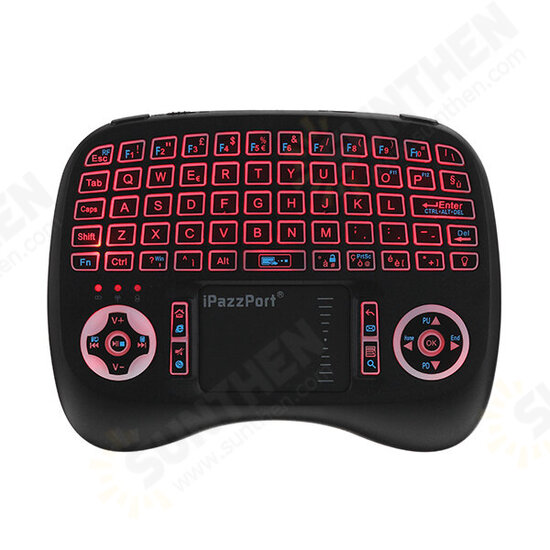 KP-810-21T-RGB Italian Three Color Backlit Mini Keyboard Touchpad Airmouse