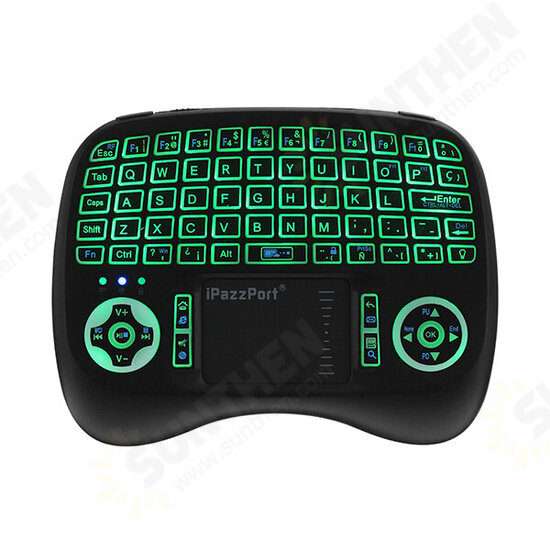 KP-810-21T-RGB Spainish Three Color Backlit Mini Keyboard Touchpad Airmouse