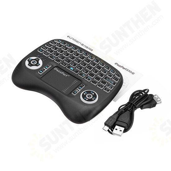 KP-810-21T-RGB Spainish Three Color Backlit Mini Keyboard Touchpad Airmouse