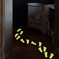 1 Pair Cute Cartoon Little Feet Fluorescent Wall Stickers Creative DIY Stair Floor Luminous Tape 1 Pair Cute Cartoon Little Feet Fluorescent Wall Stickers Creative DIY Stair Floor Luminous Tape