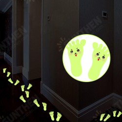 1 Pair Cute Cartoon Little Feet Fluorescent Wall Stickers Creative DIY Stair Floor Luminous Tape 1 Pair Cute Cartoon Little Feet Fluorescent Wall Stickers Creative DIY Stair Floor Luminous Tape