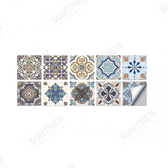 10 PCS 10x10/15x15/20x20cm Wall Tiles Stickers Kitchen Bathroom Toilet Waterproof PVC