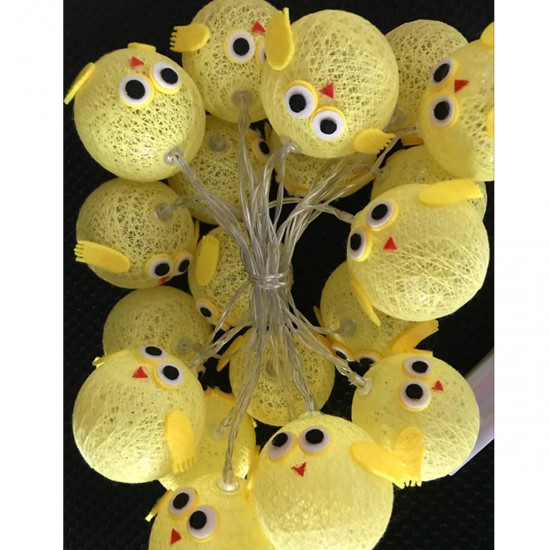 10/15/20 Chicken Cotton Fairy String Light Birthday Party Kids' Bedroom Decorations