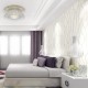 10M 3D Non-woven Wave Stripe Embossed paper Rolls Bedroom Living Room Wall Sticker