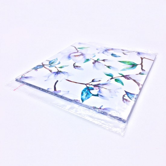 10Pcs Magnolia Kitchen Waterproof Tile Stickers Gift Packaging
