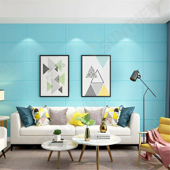 10Pcs/Set 70x70cm 3D Wall Tile Stickers Kitchen Bathroom Self-Adhesive Decals