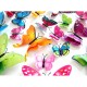 12PCS 7 Colors 3D Double Layer Butterfly Wall Sticker Fridge Magnet Home Decor Art Applique