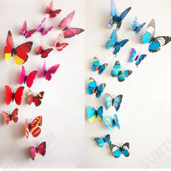 12Pcs 3D Stereoscopic Butterfly Wall Sticker Living Room Home Decoration Decal DIY Mural Wall Art 12Pcs 3D Stereoscopic Butterfly Wall Sticker Living Room Home Decoration Decal DIY Mural Wall Art