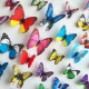 12Pcs 3D Stereoscopic Butterfly Wall Sticker Living Room Home Decoration Decal DIY Mural Wall Art