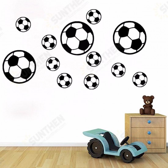 12Pcs/Set Football Soccer Wall Stickers Children Nursery Kids Room Decals Gift Home Decorations