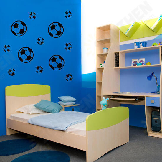 12Pcs/Set Football Soccer Wall Stickers Children Nursery Kids Room Decals Gift Home Decorations