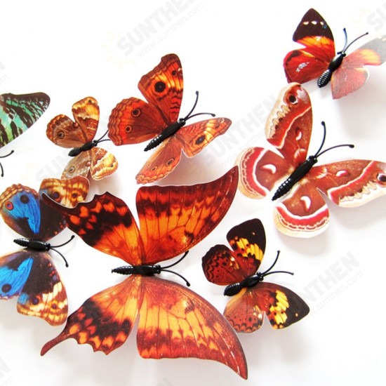 12pcs 3D Butterfly Design Decal Art Wall Stickers Room ations Home