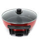 1300W Electric Non-Stick Hot Pot Dual Side Divide Home Smokeless Shabu Cookware