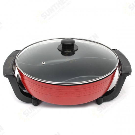 1300W Electric Non-Stick Hot Pot Dual Side Divide Home Smokeless Shabu Cookware