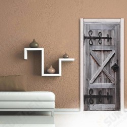 2Pcs 3D Door Wall Sticker Wrap Mural Self Adhesive Home Decor Scene Decal 2Pcs 3D Door Wall Sticker Wrap Mural Self Adhesive Home Decor Scene Decal