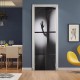 2Pcs 3D Door Wall Sticker Wrap Mural Self Adhesive Home Decor Scene Decal