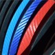 3 Colors Carbon Fiber Stripe Sticker Decal For BMW Front Grill Grille Exterior Decoration Car Stickers