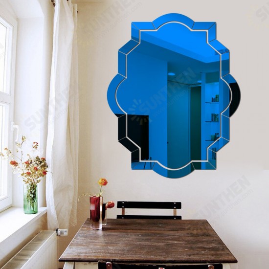 3D Acrylic Mirror Wall Sticker DIY Mural Home Bedroom Wall Decoration