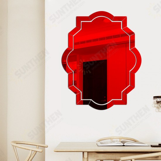 3D Acrylic Mirror Wall Sticker DIY Mural Home Bedroom Wall Decoration