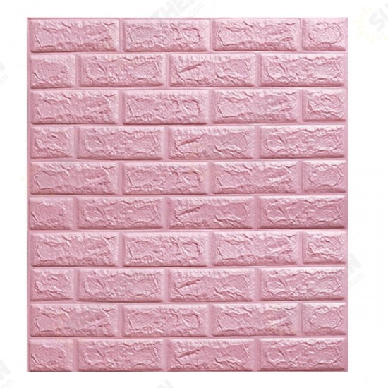 3D Brick DIY Wall Sticker Self-adhesive Waterproof Panels Wallpaper Decal 3D Brick Pattern Foam Wall Sticker for Home Decor