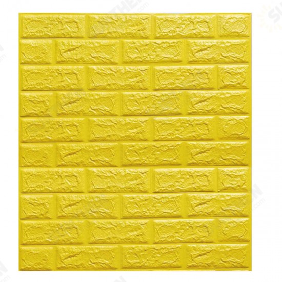 3D Brick DIY Wall Sticker Self-adhesive Waterproof Panels Wallpaper Decal 3D Brick Pattern Foam Wall Sticker for Home Decor