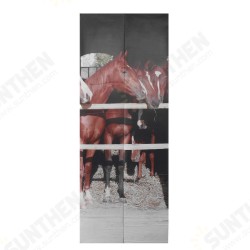 3D Creative Horse Door Wall Sticker Decals Self Adhesive Mural Home Art Decor 3D Creative Horse Door Wall Sticker Decals Self Adhesive Mural Home Art Decor