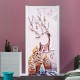 3D Door Wall Sticker Fridge Deer Sticker Wrap Mural Decal Art Decor Self Adhesive Room