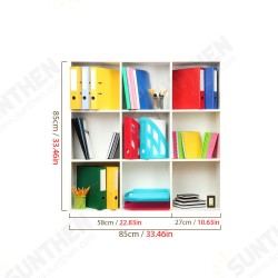 3D Riding Book Shelf Wall Decals PAG Removable Wall Art Grid Stickers Home Wall Decor Gift 3D Riding Book Shelf Wall Decals PAG Removable Wall Art Grid Stickers Home Wall Decor Gift
