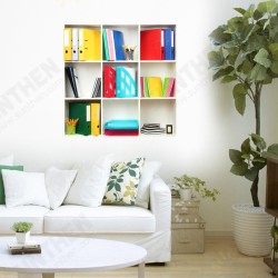 3D Riding Book Shelf Wall Decals PAG Removable Wall Art Grid Stickers Home Wall Decor Gift 3D Riding Book Shelf Wall Decals PAG Removable Wall Art Grid Stickers Home Wall Decor Gift