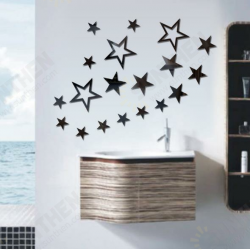 3D Star Multi-color DIY Shape Mirror Wall Stickers Home Wall Bedroom Office Decor 3D Star Multi-color DIY Shape Mirror Wall Stickers Home Wall Bedroom Office Decor