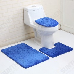 3PCS Toilet Seat Covers Bathroom Carpet Non-Slip Pedestal Rug + Lid Toilet Cover + Bath Mat Set 3PCS Toilet Seat Covers Bathroom Carpet Non-Slip Pedestal Rug + Lid Toilet Cover + Bath Mat Set