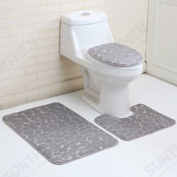 3PCS Toilet Seat Covers Bathroom Carpet Non-Slip Pedestal Rug + Lid Toilet Cover + Bath Mat Set 3PCS Toilet Seat Covers Bathroom Carpet Non-Slip Pedestal Rug + Lid Toilet Cover + Bath Mat Set