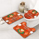 3pcs Bathroom Rug Mats Set Christmas Decoration Anti-slip Toilet Rug Floor Mat 3pcs Bathroom Rug Mats Set Christmas Decoration Anti-slip Toilet Rug Floor Mat