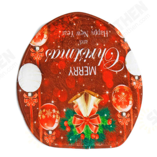 3pcs Bathroom Rug Mats Set Christmas Decoration Anti-slip Toilet Rug Floor Mat 3pcs Bathroom Rug Mats Set Christmas Decoration Anti-slip Toilet Rug Floor Mat