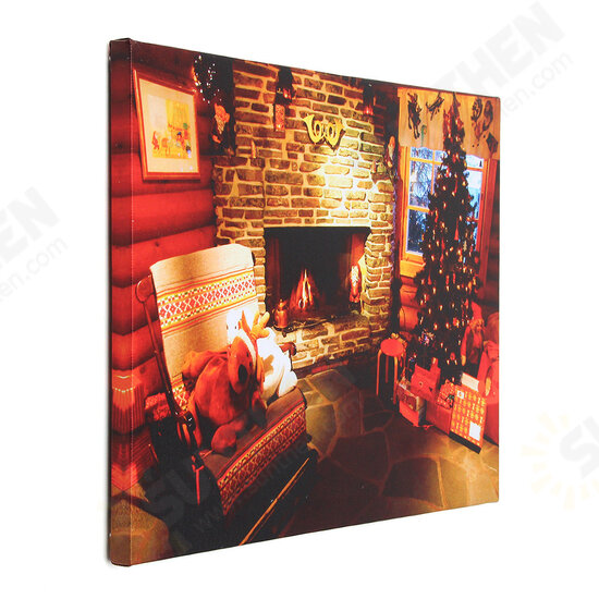 40 x 30cm Operated LED Home Christmas Decor Tree Xmas Canvas Print Wall Art 40 x 30cm Operated LED Home Christmas Decor Tree Xmas Canvas Print Wall Art