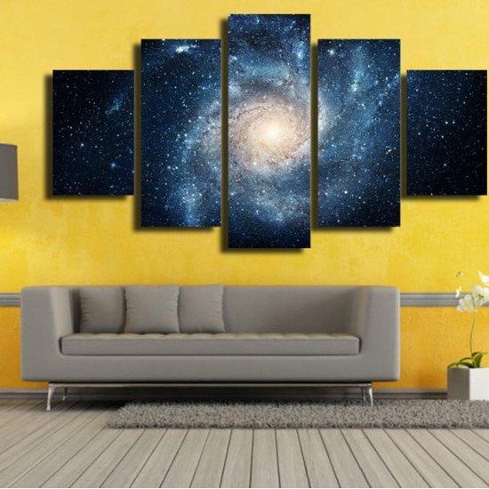 5 Cascade Cosmic Planets Sink Into Rivers Picture Canvas Wall Painting Picture Home Decoration With