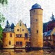 50x50cm 3Pcs Combination PAG DIY Frameless Painting 3D Scene Sticker Oil Paintings Landscape Castle Wall Decor