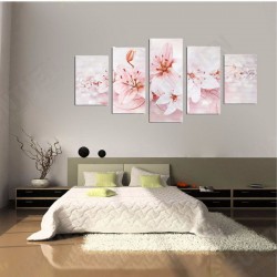 5PCS Frameless Canvas Paintings Lilies Art Paint for Home Wall Decoration 5PCS Frameless Canvas Paintings Lilies Art Paint for Home Wall Decoration