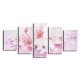5PCS Frameless Canvas Paintings Lilies Art Paint for Home Wall Decoration