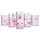 5PCS Frameless Canvas Paintings Lilies Art Paint for Home Wall Decoration