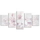 5PCS Frameless Canvas Paintings Lilies Art Paint for Home Wall Decoration