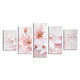 5PCS Frameless Canvas Paintings Lilies Art Paint for Home Wall Decoration