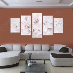 5PCS Frameless Canvas Paintings Lilies Art Paint for Home Wall Decoration 5PCS Frameless Canvas Paintings Lilies Art Paint for Home Wall Decoration