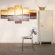 5Pcs Frameless Modern Oil Paintings Landscape Art Canvas Picture Home Wall Decor
