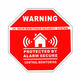 5Pcs Home Alarm Security Stickers Decals Signs for Window Doors