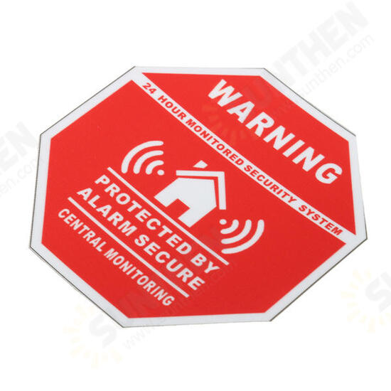 5Pcs Home Alarm Security Stickers Decals Signs for Window Doors