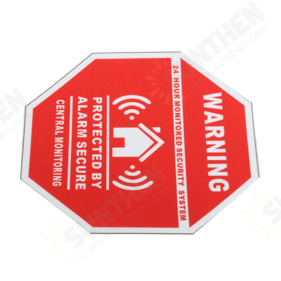 5Pcs Home Alarm Security Stickers Decals Signs for Window Doors