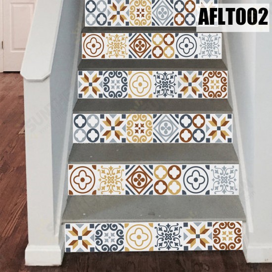 6PCS Stair Step Decals Stickers Stair Riser Decals Tile Backsplash Contact Paper